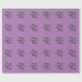 Happy Mothers Day Paars-rappapier Cadeaupapier (Vlak)