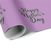 Happy Mothers Day Paars-rappapier Cadeaupapier (Rol Hoek)