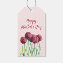 Happy Mothers Day Paarse Pink Allium Waterverf