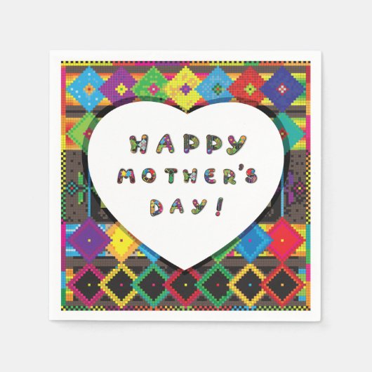 Happy Mothers Day Papieren servetten (Voorkant)
