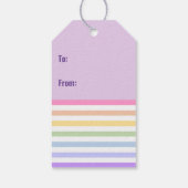 Happy Mothers Day Pastel Regenboog Stripes Cadeaulabel (Achterkant)