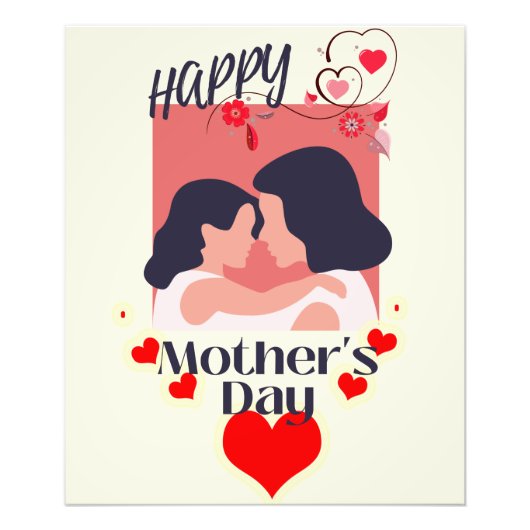happy Mother's Day . Photo Print Foto Afdruk (Voorkant)
