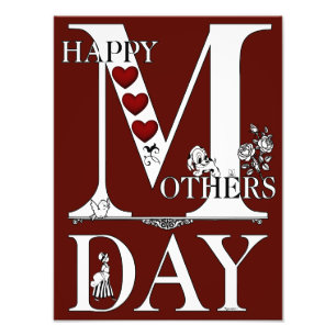 Happy Mothers Day Photo Print Foto Afdruk