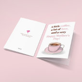 Happy Mother's Day Pink Coffee Greeting  Kaart