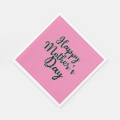 Happy Mothers Day Pink Napkin Servet (Hoek)
