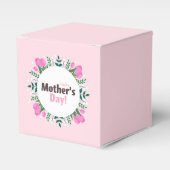 Happy Mother's Day  Pink Tulips Bedankdoosjes (Voorkant Zijde)