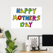 Happy Mothers Day Poster (Thuiskantoor)