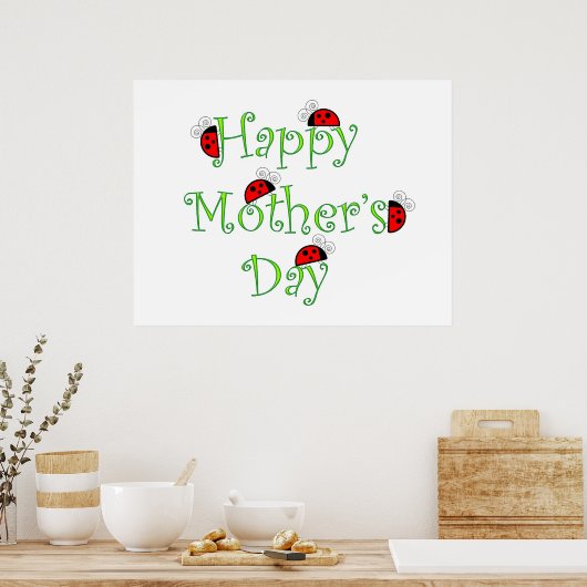 Happy Mothers Day Poster (Keuken)