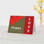 Happy Mother's Day Red Geranium Flower Kaart (Gele Bloem)