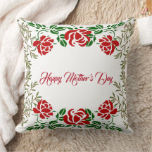 Happy Mothers Day Red Rose Floral Greeneral Cute