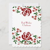 Happy Mothers Day Red Roses Floral Greenery Ho Feestdagenkaart (Achterkant)