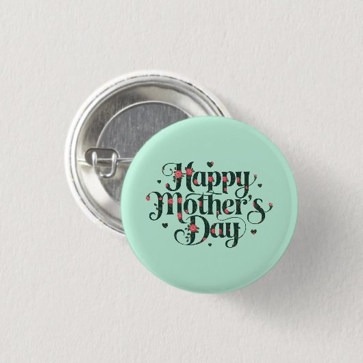 Happy Mothers Day Ronde Button 3,2 Cm (Voorkant /achterkant)