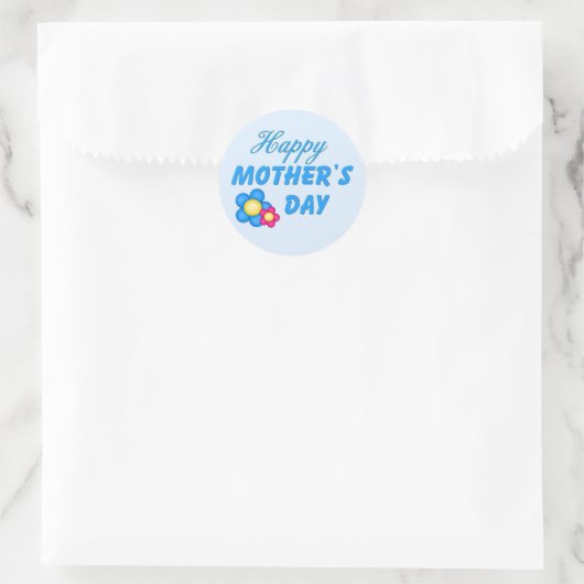 Happy Mothers Day Ronde Sticker (Tas)