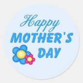 Happy Mothers Day Ronde Sticker (Voorkant)