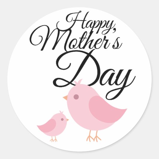 Happy mother's day! ronde sticker (Voorkant)