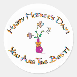 Happy Mothers Day Ronde Sticker