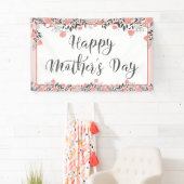 HAPPY MOTHERS DAY Roos Gold Blush Bloemen Spandoek (Insitu)