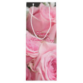 Happy Mothers Day  Roos Wine Gift-bag Wijn Cadeautas (Achterkant)