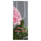 Happy Mothers Day  Roos Wine Gift-bag Wijn Cadeautas (Voorkant)