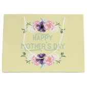 Happy Mothers Day - Roze & Cassis Bloemen Garlands Groot Cadeauzakje (Voorkant)