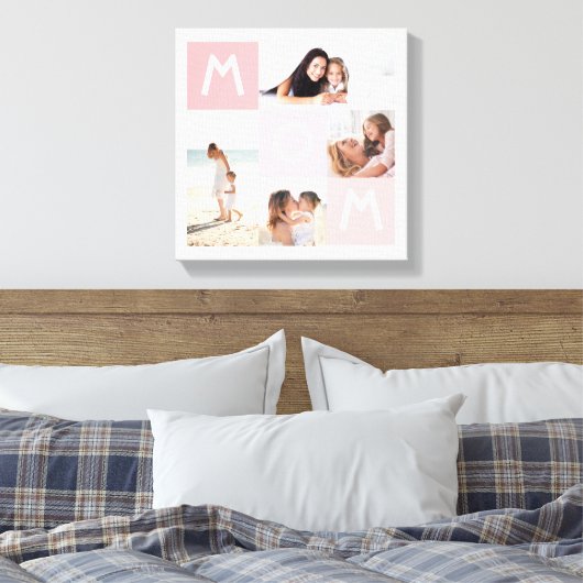 Happy Mothers Day Roze mam Modern multi-fotonet Canvas Afdruk (Insitu (Slaapkamer))