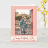 Happy Mothers Day roze ontwerp met foto Kaart (Gele Bloem)