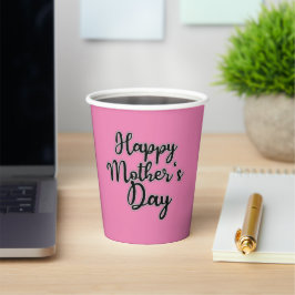 Happy Mothers Day Roze Papieren Bekers