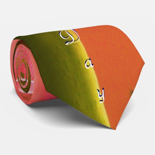 Happy Mothers Day Roze Rose Stropdas (Opgerold)