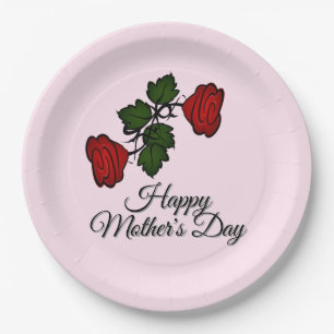 Happy Mothers Day Rozen Papieren Bordje