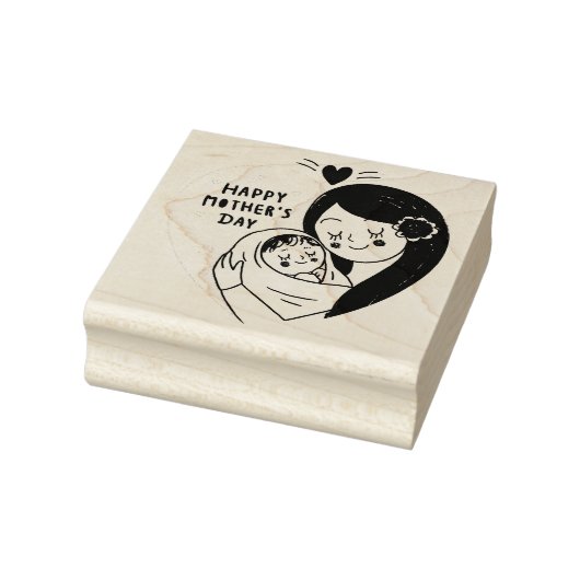Happy Mothers Day Rubber Stamp Rubberstempel (Stempel)