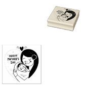 Happy Mothers Day Rubber Stamp Rubberstempel (Gestempeld)