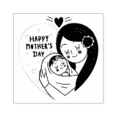 Happy Mothers Day Rubber Stamp Rubberstempel (Afrduk)