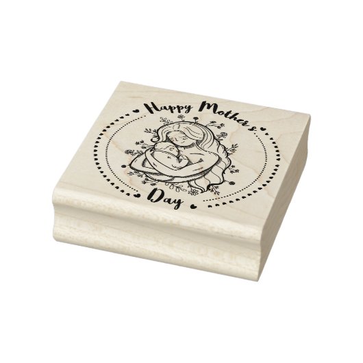 Happy Mothers Day Rubber Stamp Rubberstempel (Stempel)