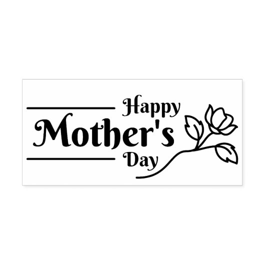 Happy Mothers Day Rubber Stamp Rubberstempel (Afrduk)