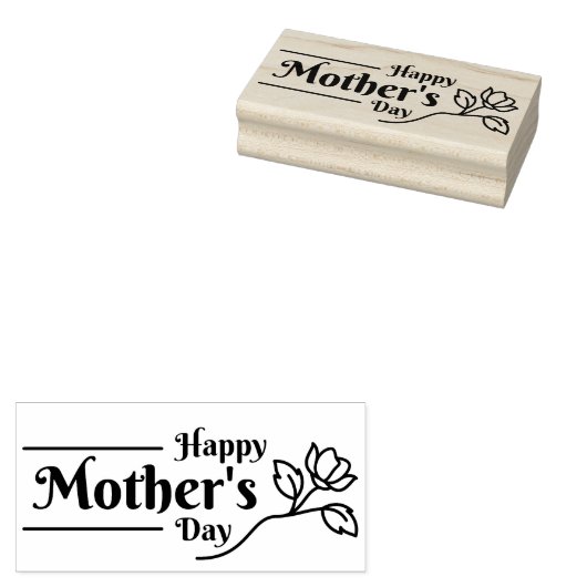 Happy Mothers Day Rubber Stamp Rubberstempel (Gestempeld)