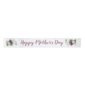 Happy Mothers Day Script w Wild Roos Bloemen Spray Satijnen Lint (Voorkant)