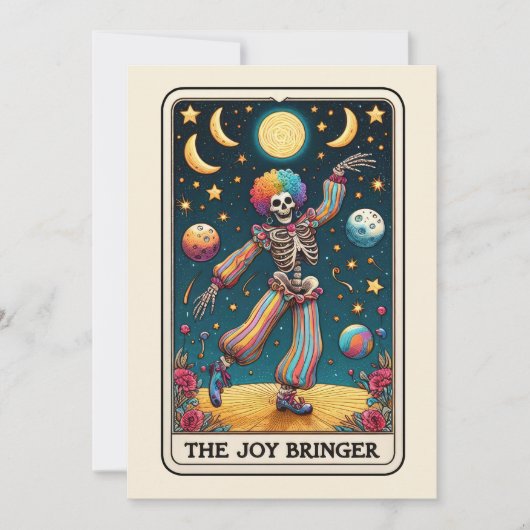 Happy Mother's Day Skeleton Joy Bringer Tarot Kaart (Voorkant)