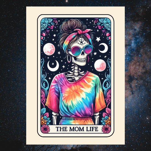Happy Mother's Day Skeleton Mom Life Tarot Kaart