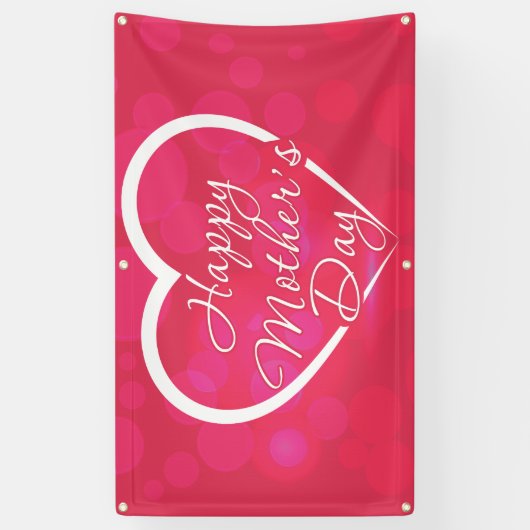 Happy Mothers Day Spandoek (Verticaal)