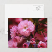 Happy Mothers Day Spring Pink Cherry Blossom Briefkaart (Voorkant / Achterkant)