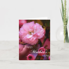 Happy Mothers Day Spring Pink Cherry Blossom Kaart