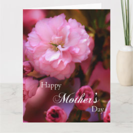 Happy Mothers Day Spring Pink Cherry Blossom Kaart