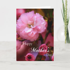 Happy Mothers Day Spring Pink Cherry Blossom Kaart