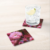 Happy Mothers Day Spring Pink Cherry Blossom Kartonnen Onderzetters (Insitu)