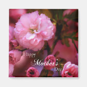 Happy Mothers Day Spring Pink Cherry Blossom Magneet (Voorkant)