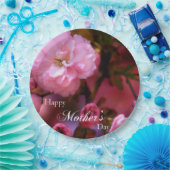 Happy Mothers Day Spring Pink Cherry Blossom Papieren Bordje (Feest)