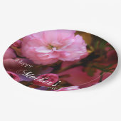Happy Mothers Day Spring Pink Cherry Blossom Papieren Bordje (Gekanteld)