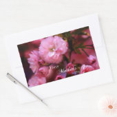 Happy Mothers Day Spring Pink Cherry Blossom Rechthoekige Sticker (Envelop)