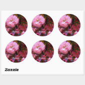 Happy Mothers Day Spring Pink Cherry Blossom Ronde Sticker (Vel)