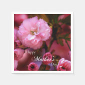 Happy Mothers Day Spring Pink Cherry Blossom Servetten (Voorkant)